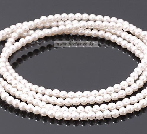 White Pearl Long Necklace/Sweater Chain