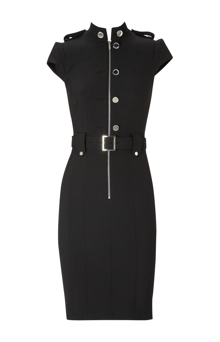 Black Minimalist Trench Dress