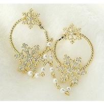 Snowflake Pearl Earrings
