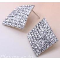 Arc Surface Earrings With Diamonds