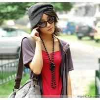 Black Pearl Long Necklace/Sweater Chain