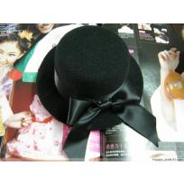 Hat Hair Ornament - Black