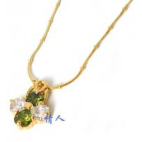 Delicate Crystal K-gold Necklace 