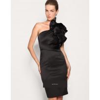 Sculptural Frill Short Dress