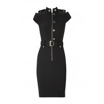 Black Minimalist Trench Dress